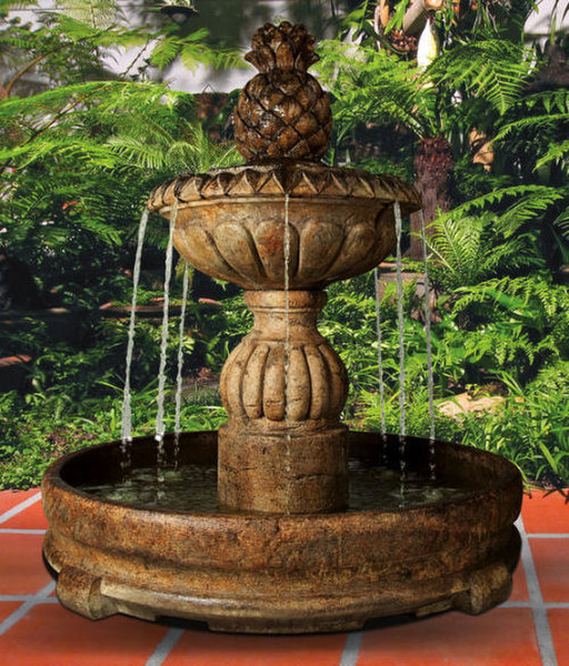 Pina Cascada Pooled Garden Fountain Spanish Design Decor Courtyard